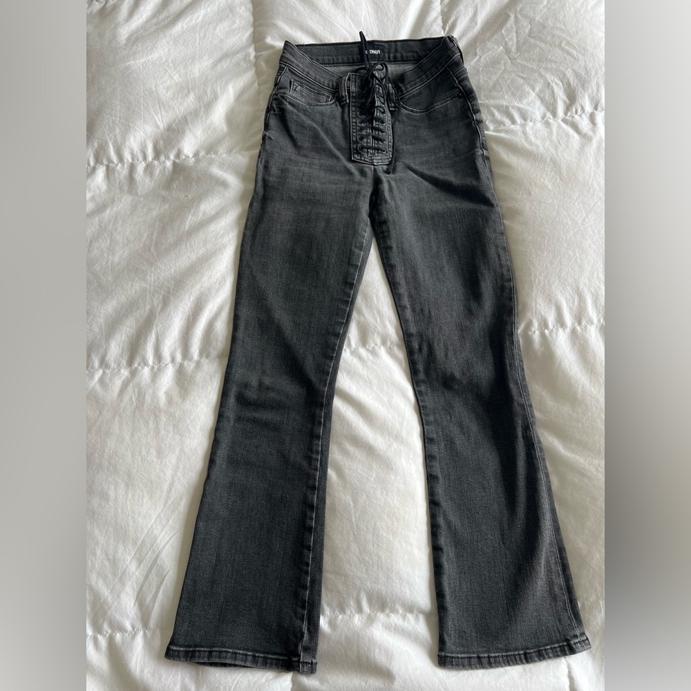 Hudson Jeans Gray Flare Wide Leg Denim